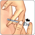 Injecting Needle into Body in Area of Pinched Skin